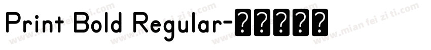 Print Bold Regular字体转换